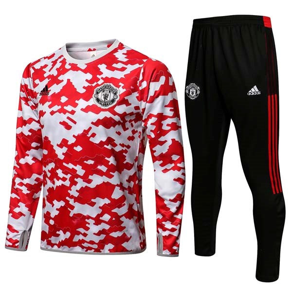 Sweatshirts Manchester United 2022 Rote Schwarz Günstige Fußballtrikots